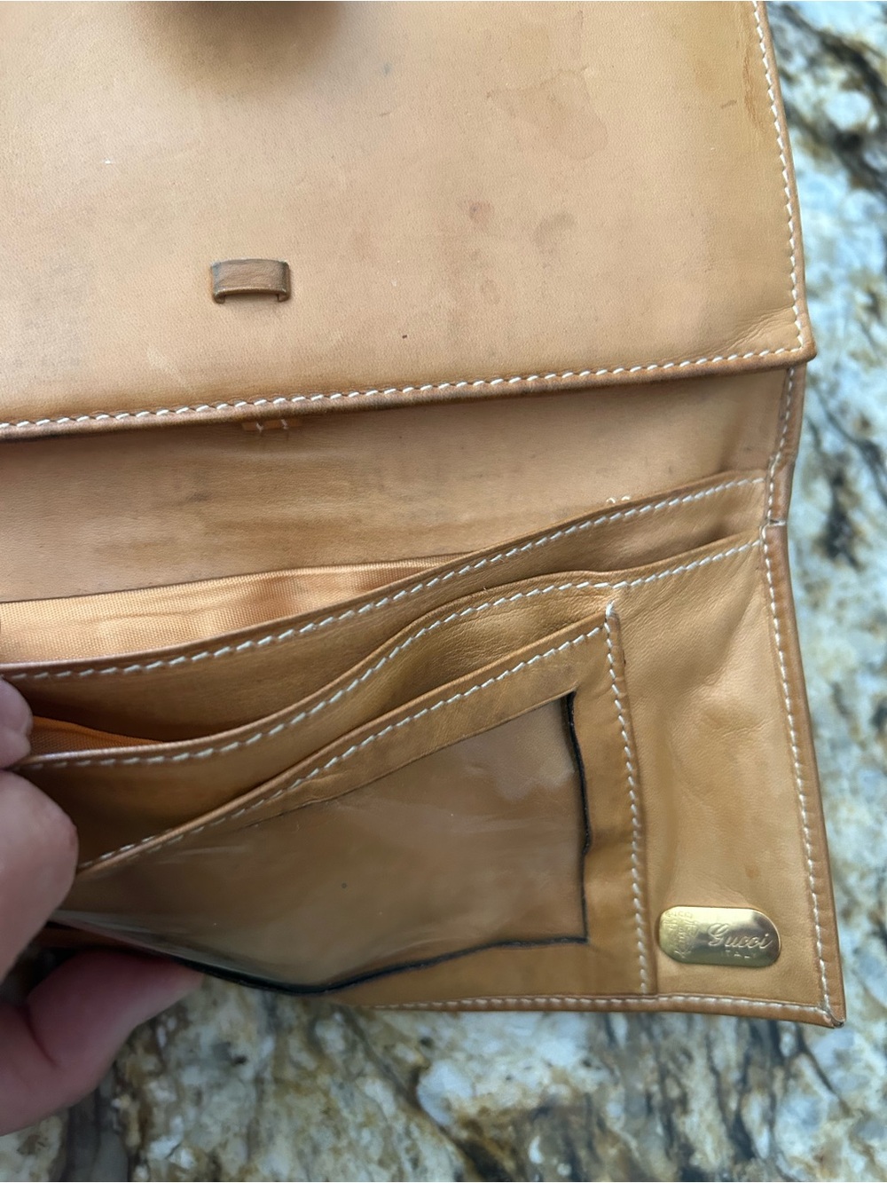 Vintage Gucci Brown GG Canvas Continental Wallet with Green and Red Webbing - Picture 7 of 16